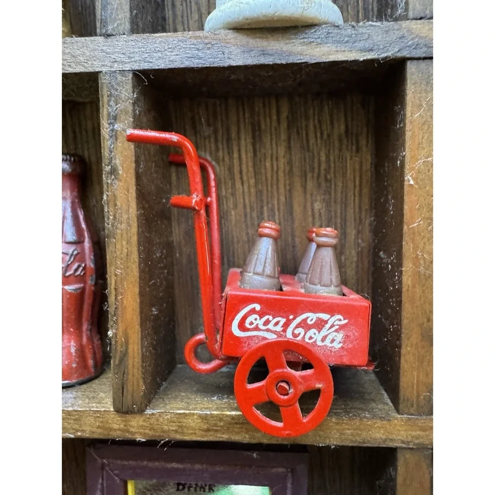 Coca Cola Minature Wooden Trinket Shelf 5